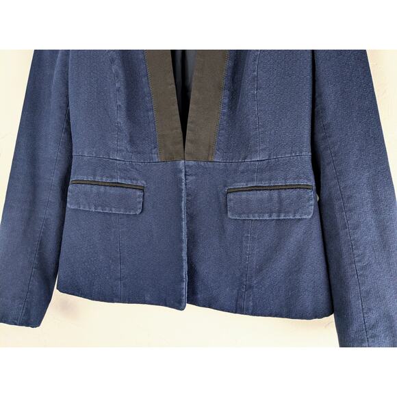 BANANA REPUBLIC Denim Tuxedo Blazer Size 2 - Picture 5 of 11